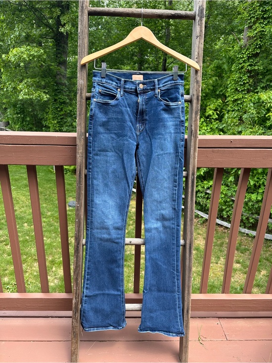 MOTHER Denim - MOTHER Light and Dark Blue Two-Tone Denim Jeans - the Runaway